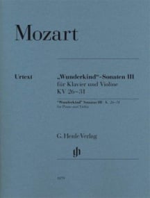 Mozart: ''Wunderkind'' Sonatas Volume 3 for Piano and Violin published by Henle