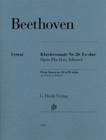 Beethoven: Piano Sonata in Eb (Les Adieux) Opus 81a published by Henle