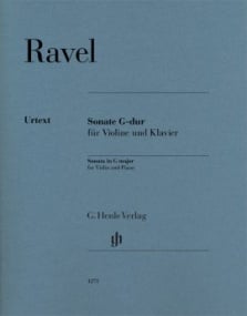 Ravel: Sonata in G for Violin published by Henle