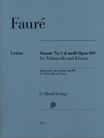 Faure: Sonata No 1 in D minor Opus 109 for Cello published by Henle