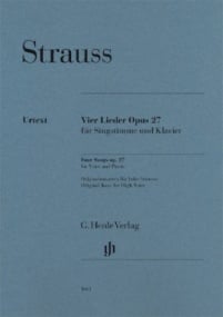 Strauss: Four Songs Opus 27 for High Voice published by Henle