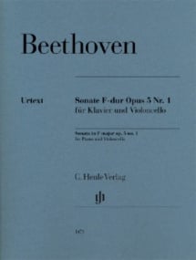 Beethoven: Sonata in F Opus 5/1 for Cello published by Henle