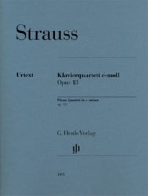 Strauss: Piano Quartet in C Minor Opus 13 published by Henle
