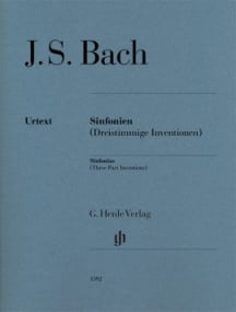 Bach: Sinfonias (Three Part Inventions) for Piano published by Henle (without fingering)
