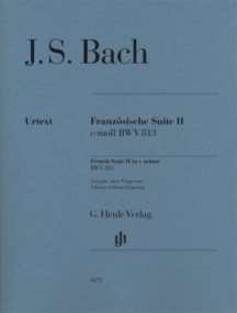Bach: French Suite II (BWV 813) for Piano published by Henle (Without Fingering)