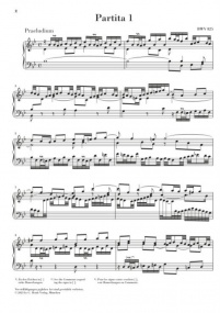 Bach: Partita No. 1 in Bb Major  (BWV 825) for Piano published by Henle (without fingering)