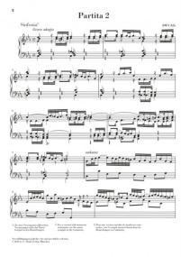Bach: Partita No. 2 in C Minor  (BWV 826) for Piano published by Henle (without fingering)
