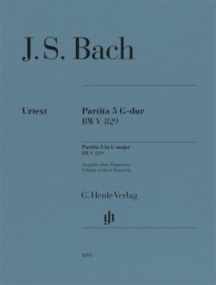 Bach: Partita No. 5 in G Major (BWV 829) for Piano published by Henle (without fingering)