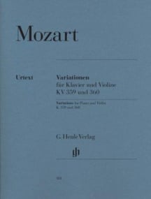 Mozart: Variations for Piano and Violin published by Henle