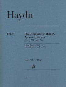 Haydn: String Quartets Volume 9 Opus 71 & 74 (Apponyi Quartets) published by Henle