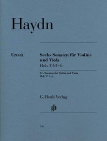 Haydn: 6 Sonatas for Violin & Viola Hob VI:1-6 published by Henle