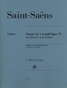 Saint-Saens: Sonata No 1 in D minor Opus 75 for Violin published by Henle