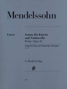 Mendelssohn: Sonata No 1 in Bb major Opus 45 for Cello published by Henle
