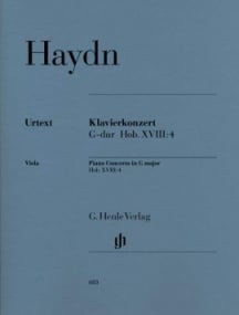 Haydn: Piano Concerto in G Major Hob XVIII:4 published by Henle