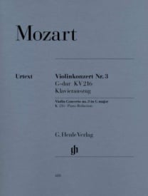 Mozart: Concerto No 3 in G K216 for Violin published by Henle