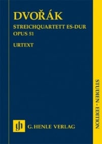 Dvorak: String Quartet in Eb Major Opus 51 (Study Score) published by Henle