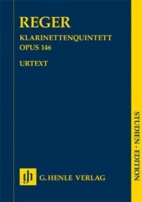 Reger: Clarinet Quintet Opus 146 (Study Score) published by Henle