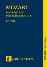 Mozart: Divertimenti for Wind Sextet (Study Score) published by Henle