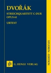Dvorak: String Quartet in C Major Opus 61 (Study Score) published by Henle
