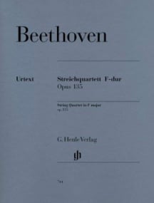 Beethoven: String Quartet in F Major Opus 135 published by Henle