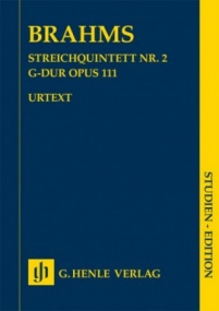 Brahms: String Quintet G major Opus 111 (Study Score) published by Henle