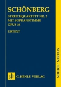 Schonberg: String Quartet No.2 Opus 10 (Study Score) published by Henle