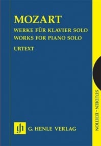 Mozart: Works for Piano solo (Study Score) published by Henle