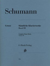 Schumann: Complete Piano Works Volume 3 published by Henle