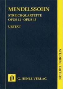 Mendelssohn: String Quartets Opus 12 & 13 (Study Score) published by Henle