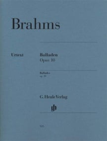 Brahms: Four Ballads Opus 10 for Piano published by Henle