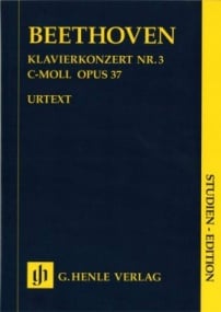 Beethoven: Piano Concerto No 3 Opus 37 (Study Score) published by Henle