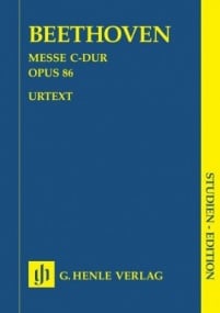 Beethoven: Mass in C Opus 86 (Study Score) published by Henle
