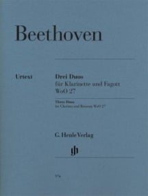 Beethoven: 3 Duos for Clarinet and Bassoon WoO 27 published by Henle