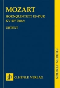 Mozart: Horn Quintet Eb major K407 (Study Score) published by Henle