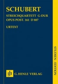 Schubert: String Quartet in G major D887 (Study Score) published by Henle