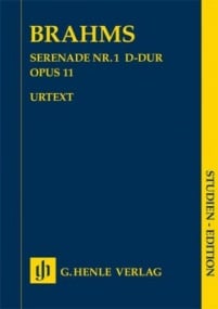 Brahms: Serenade no. 1 Opus 11 (Study Score) published by Henle