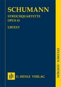 Schumann: String Quartets Opus 41 (Study Score) published by Henle