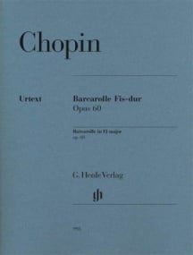Chopin: Barcarolle in F# Major Opus 60 for Piano published by Henle