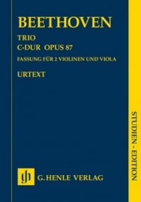 Beethoven: Trio in C major Opus 87 (Study Score) published by Henle