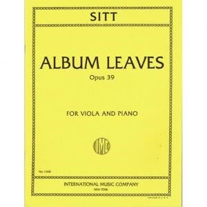 Sitt: Album Leaves Opus 39 for Viola published by IMC