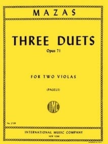 Mazas: Three Duets Opus 71 for Two Violas published by IMC