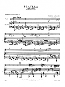 Sarasate: Playera Opus 23/1 for Violin published by IMC