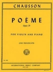 Chausson: Poeme Opus 25 for Violin published by IMC