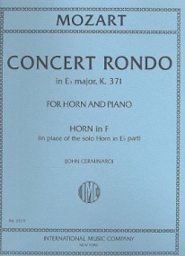 Mozart: Concert Rondo in Eb Major K371 (Part only for Horn in F) published by IMC