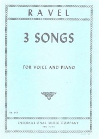 Ravel: 3 Songs for High Voice published by IMC