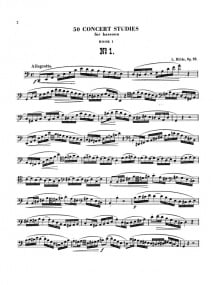 Milde: 50 Concert Studies Opus 26 for Bassoon published by Kalmus