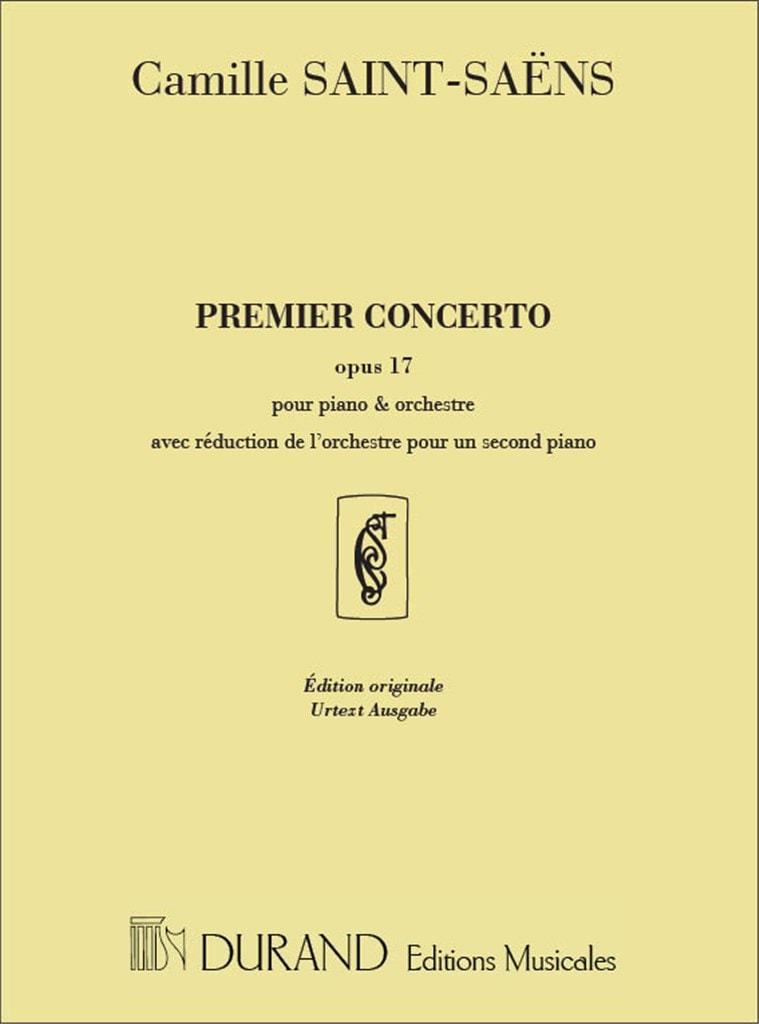 Saint-Saens: Piano Concerto No.1 In D Opus 17 published by Durand