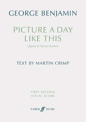 Benjamin: Picture a Day Like This published by Faber - Vocal Score