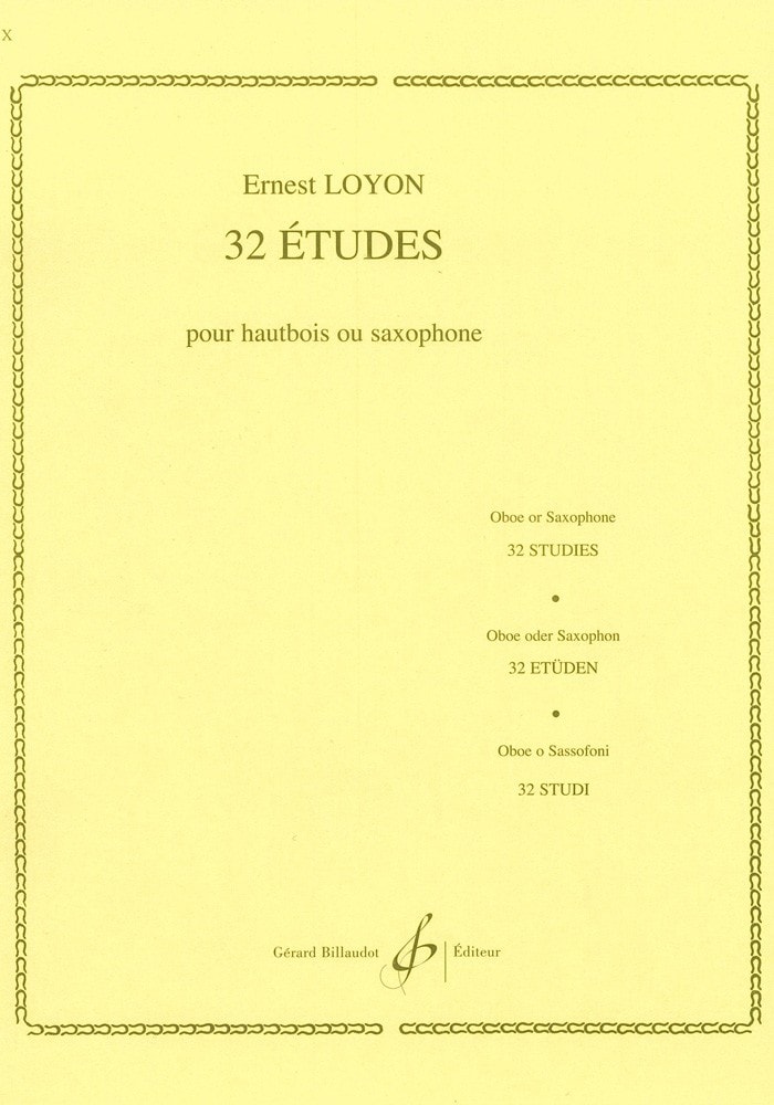 Loyon: 32 Etudes for Oboe or Saxophone published by Billaudot