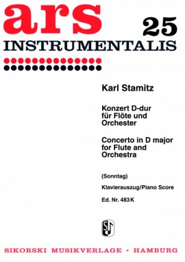 Stamitz: Concerto in D for Flute published by Sikorski